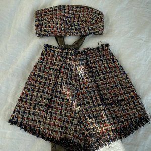 Hand-made short and top set